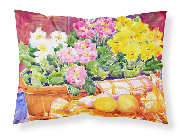 Flower - Primroses Moisture wicking Fabric standard pillowcase by Caroline's Treasures