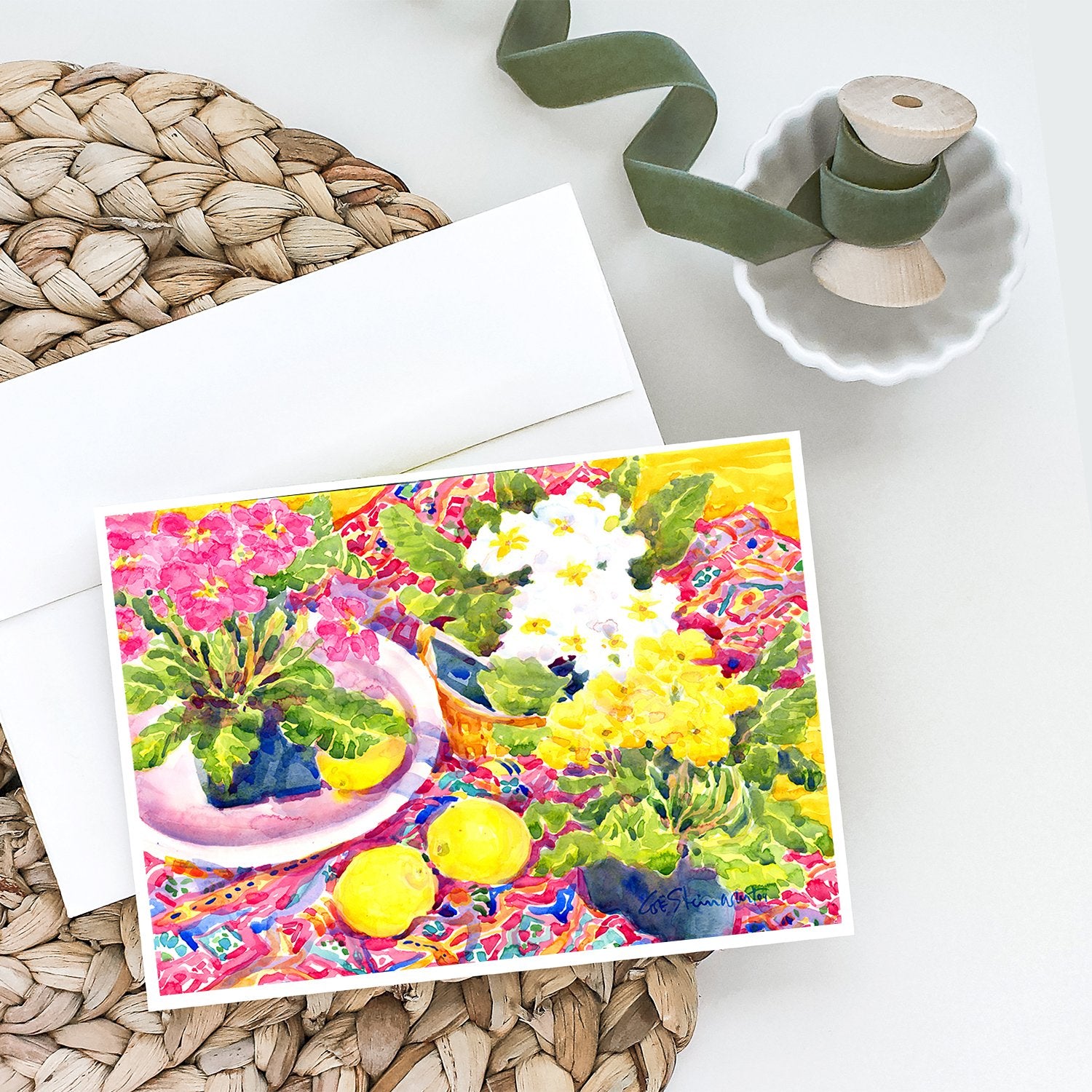 Flower - Primroses Greeting Cards and Envelopes Pack of 8 - the-store.com