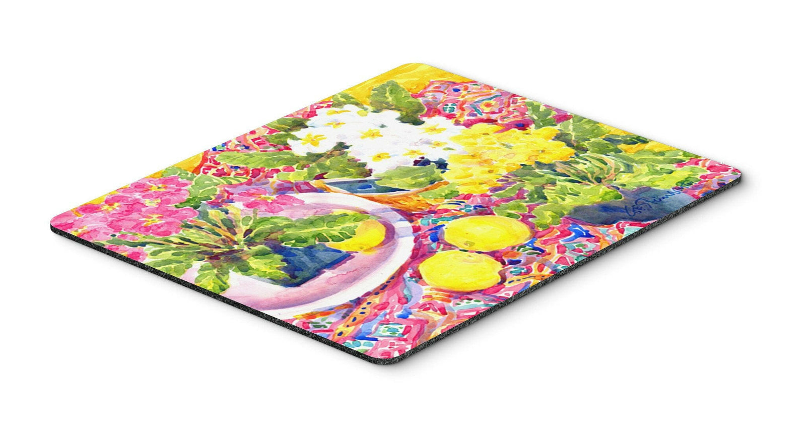 Flower - Primroses Mouse pad, hot pad, or trivet by Caroline's Treasures