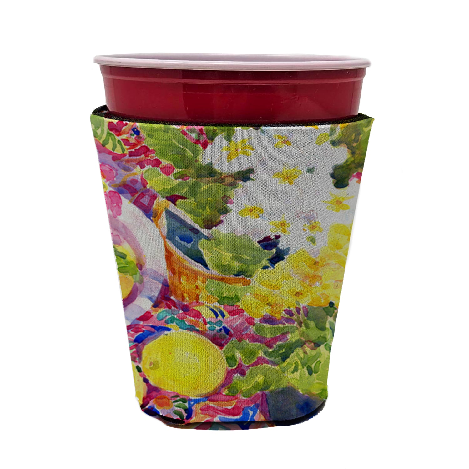 Flower - Primroses Red Cup Beverage Insulator Hugger