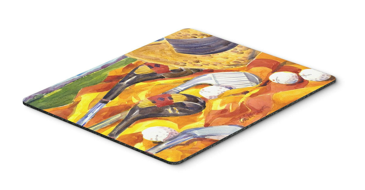 Golf Clubs Golfer Mouse pad, hot pad, or trivet by Caroline&#39;s Treasures