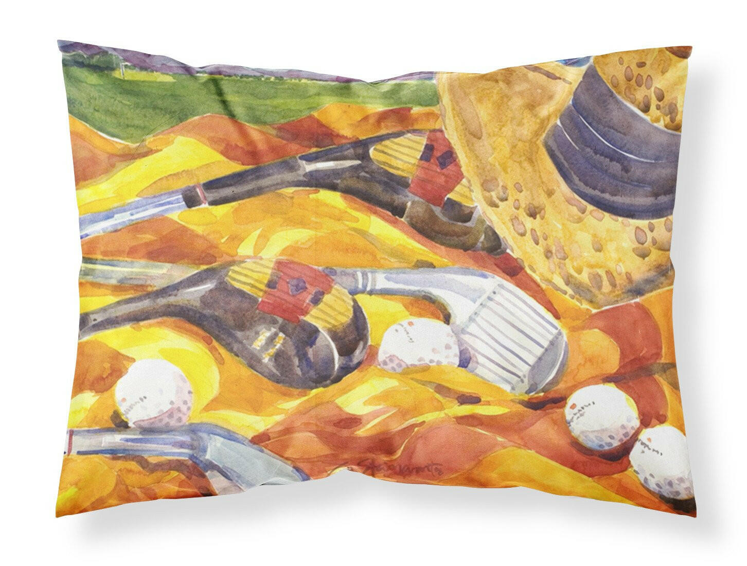 Golf Clubs Golfer Moisture wicking Fabric standard pillowcase by Caroline's Treasures