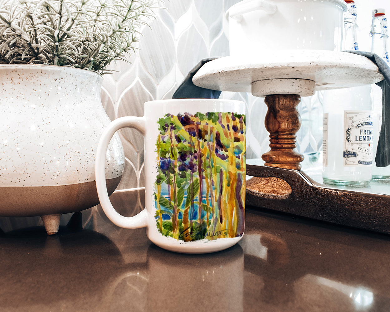 Tree - Banyan Tree Dishwasher Safe Microwavable Ceramic Coffee Mug 15 ounce 6064CM15