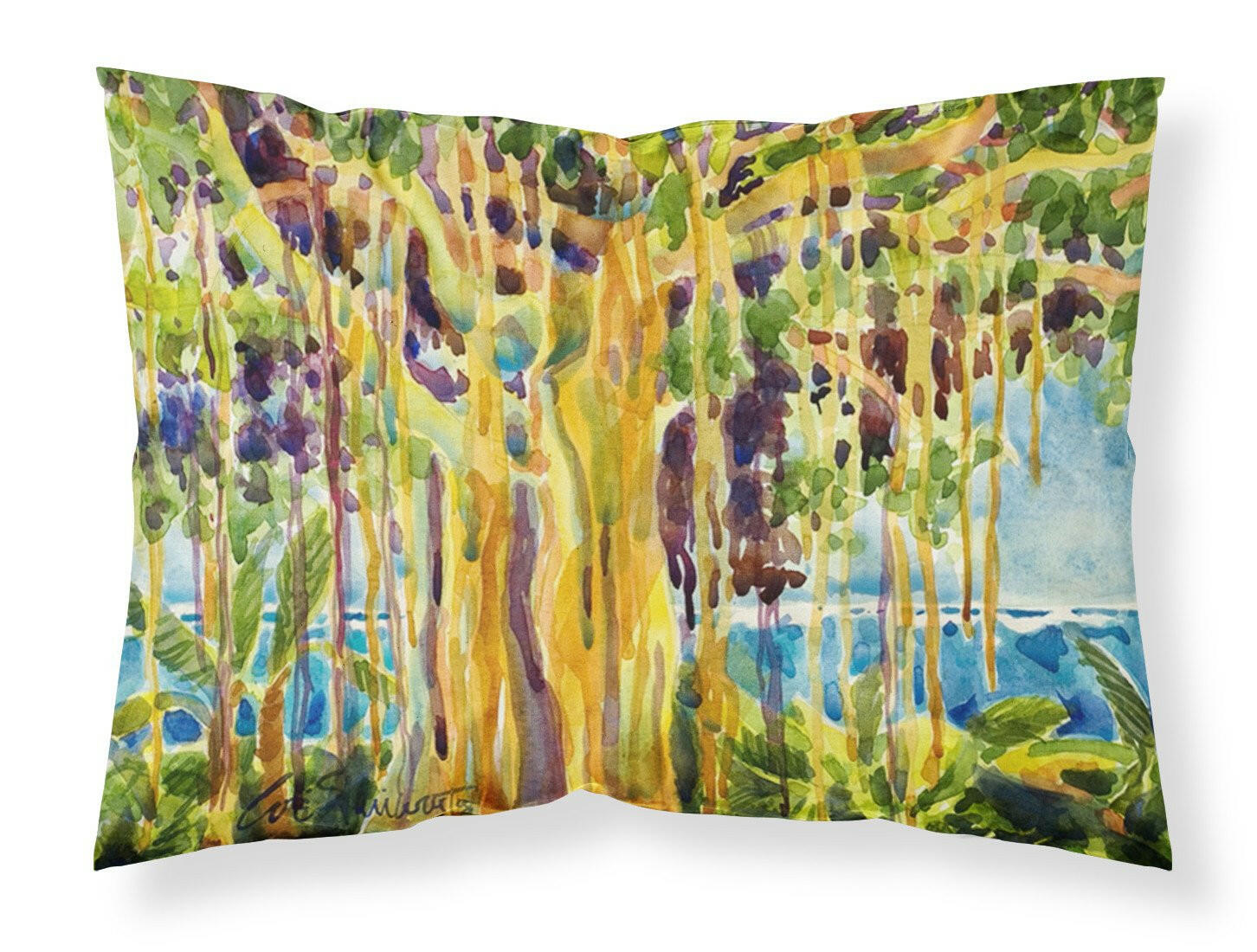 Tree - Banyan Tree Moisture wicking Fabric standard pillowcase by Caroline's Treasures