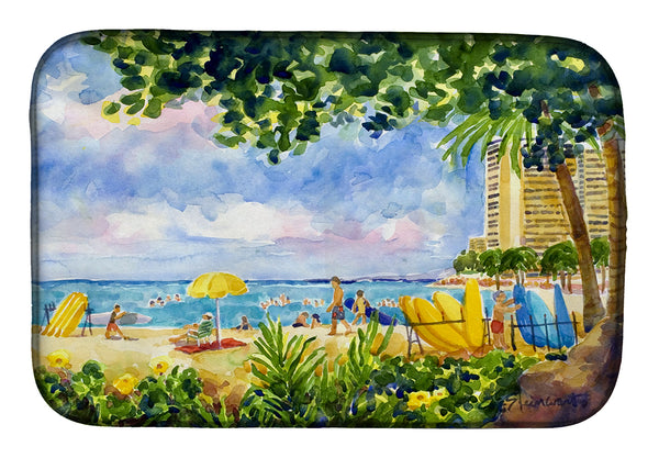 Beach Resort view from the condo Dish Drying Mat 6065DDM