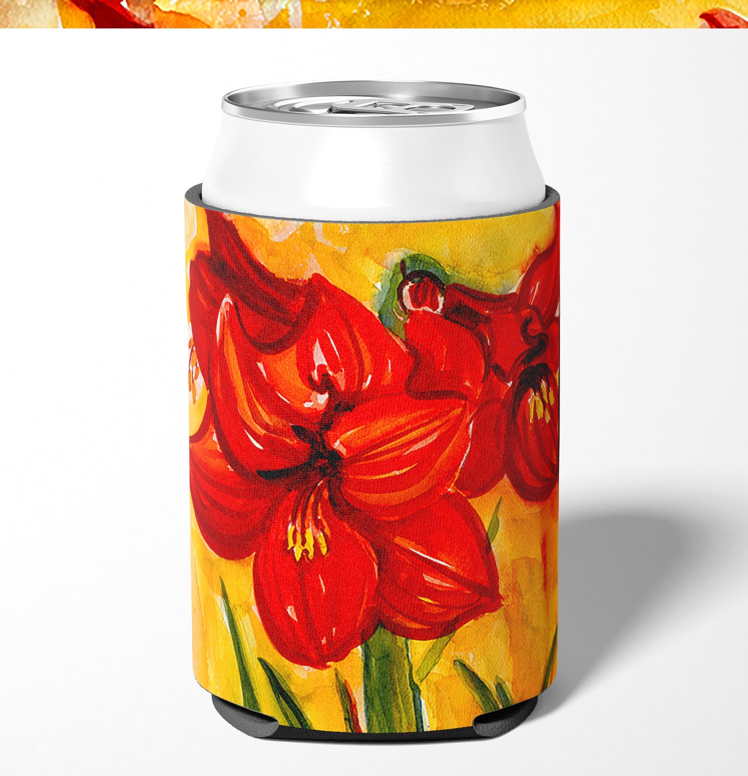 Flower - Amaryllis Can or Bottle Beverage Insulator Hugger.
