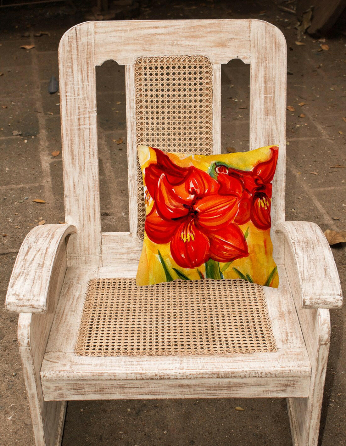 Flower - Amaryllis Decorative   Canvas Fabric Pillow - the-store.com