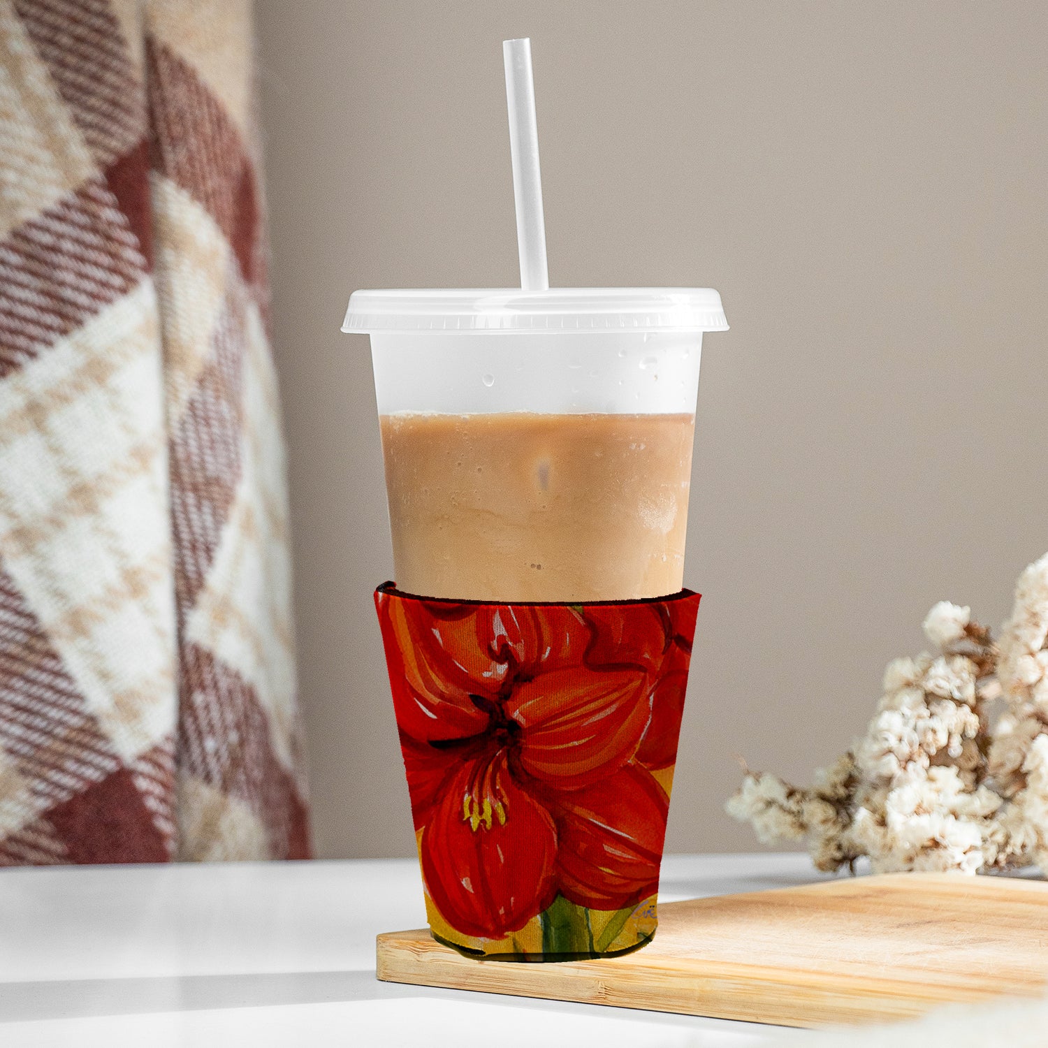 Flower - Amaryllis Red Cup Beverage Insulator Hugger  the-store.com.