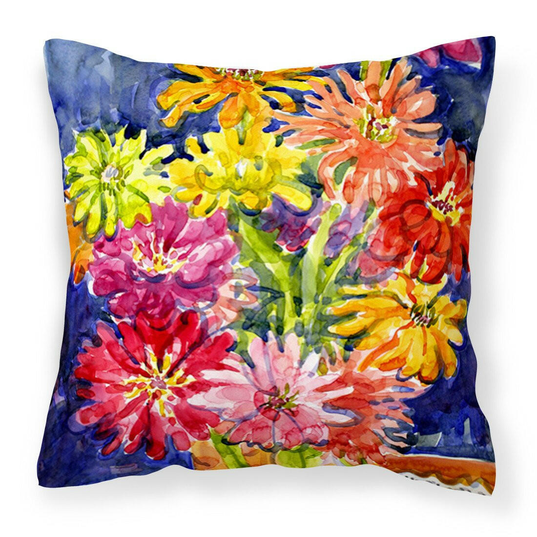 Flower - Gerber Daisies Decorative   Canvas Fabric Pillow - the-store.com