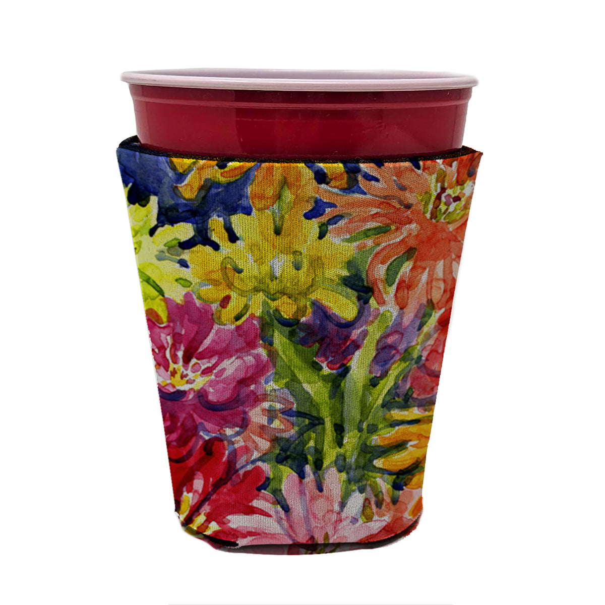 Flower - Gerber Daisies Red Cup Beverage Insulator Hugger