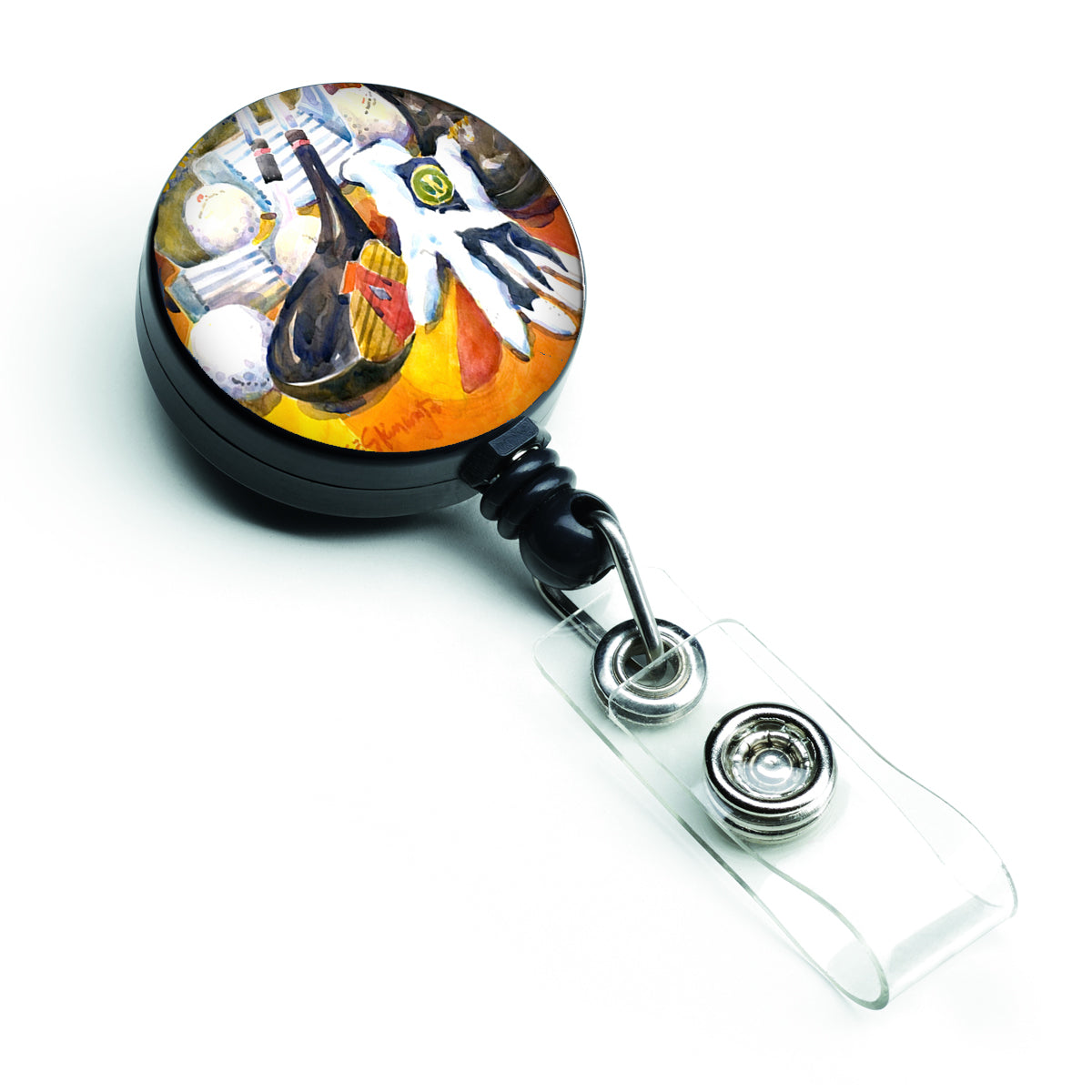 Golf Clubs, Ball and Glove Retractable Badge Reel 6070BR
