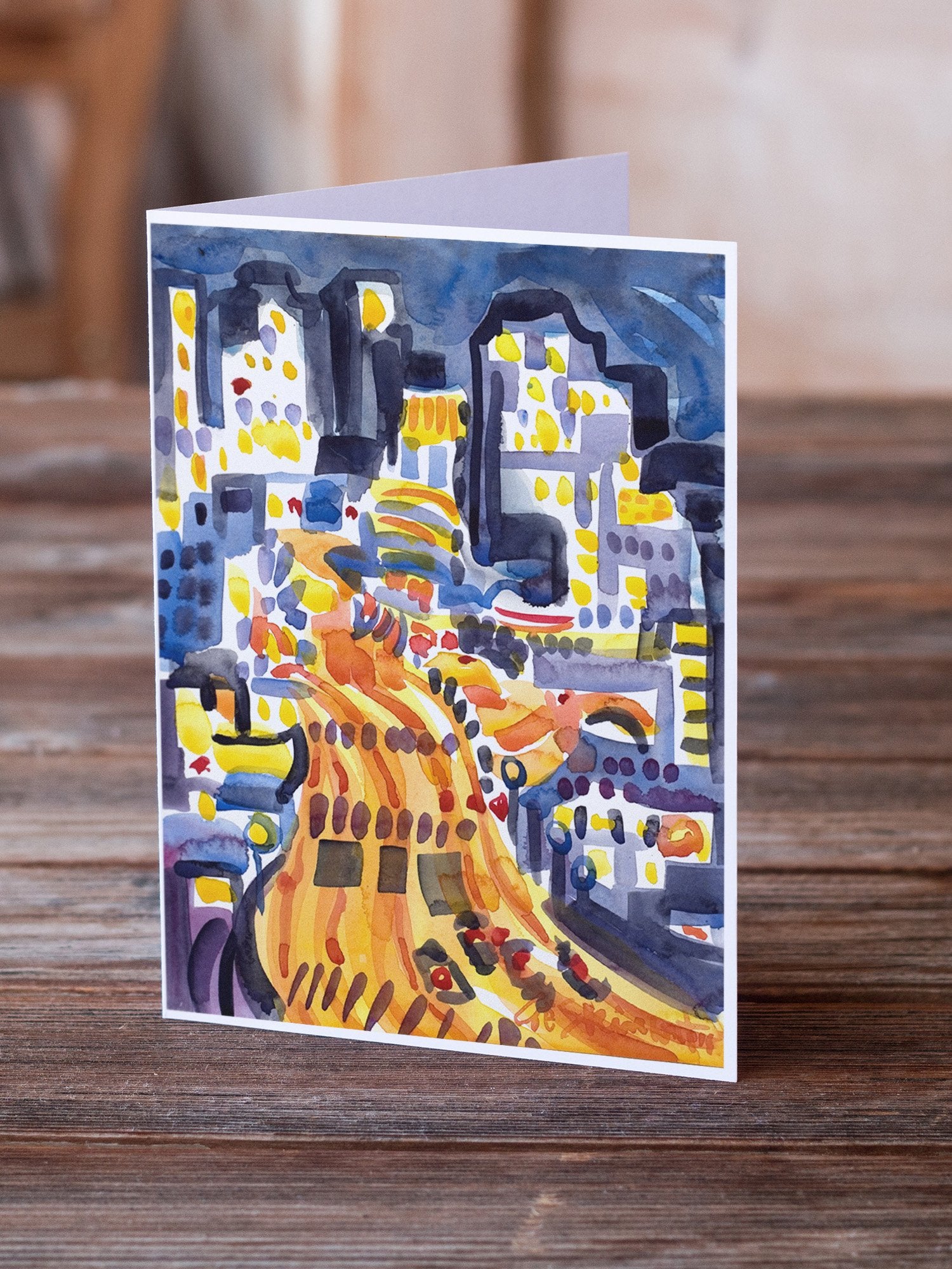 Skyline Abstract Greeting Cards and Envelopes Pack of 8 - the-store.com