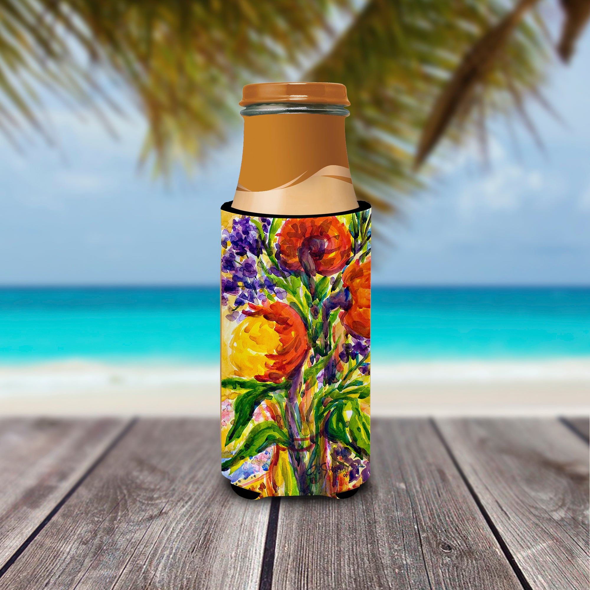 Flower Ultra Beverage Insulators for slim cans 6074MUK
