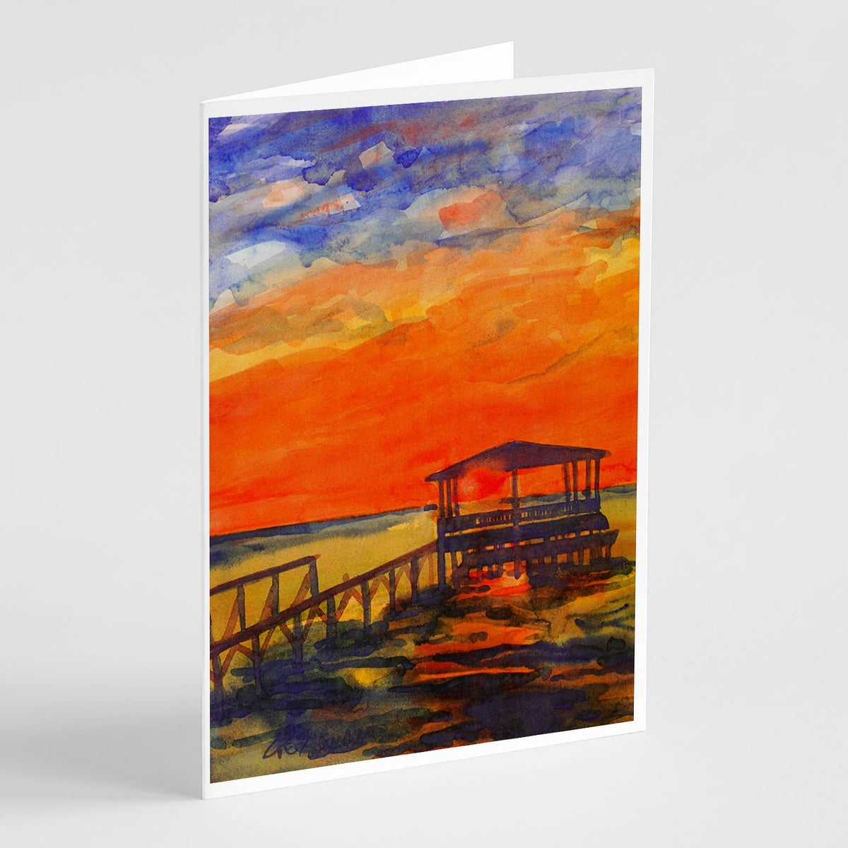 Buy this Sunset at the Dock Greeting Cards and Envelopes Pack of 8