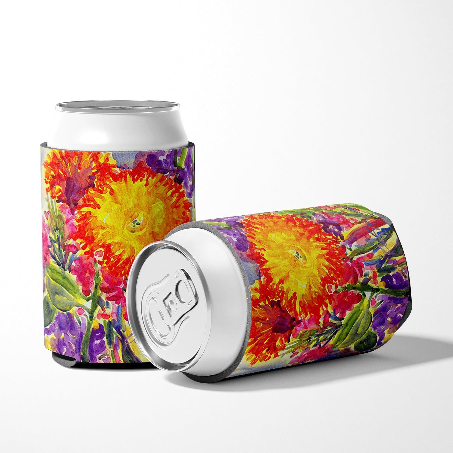 Flower - Aster Can or Bottle Beverage Insulator Hugger.