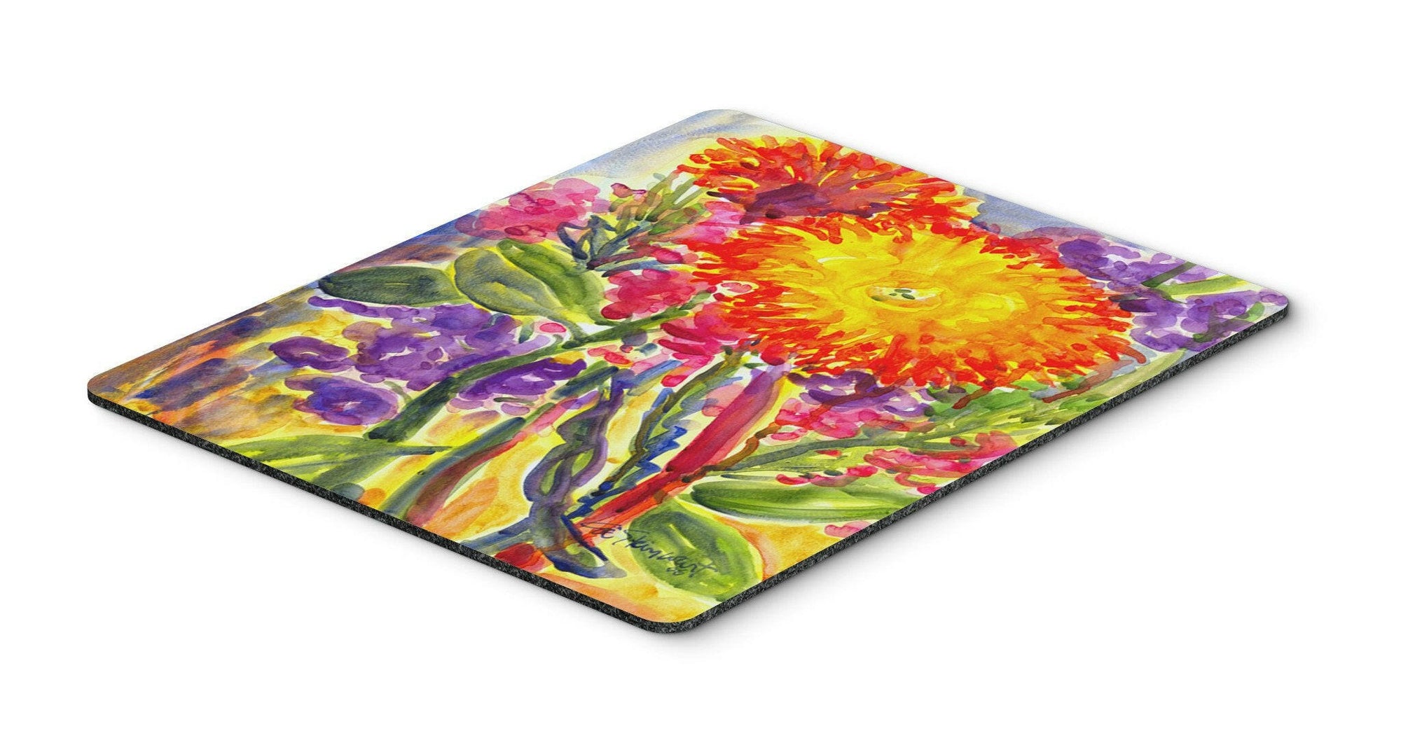 Flower - Aster Mouse Pad, Hot Pad or Trivet by Caroline's Treasures