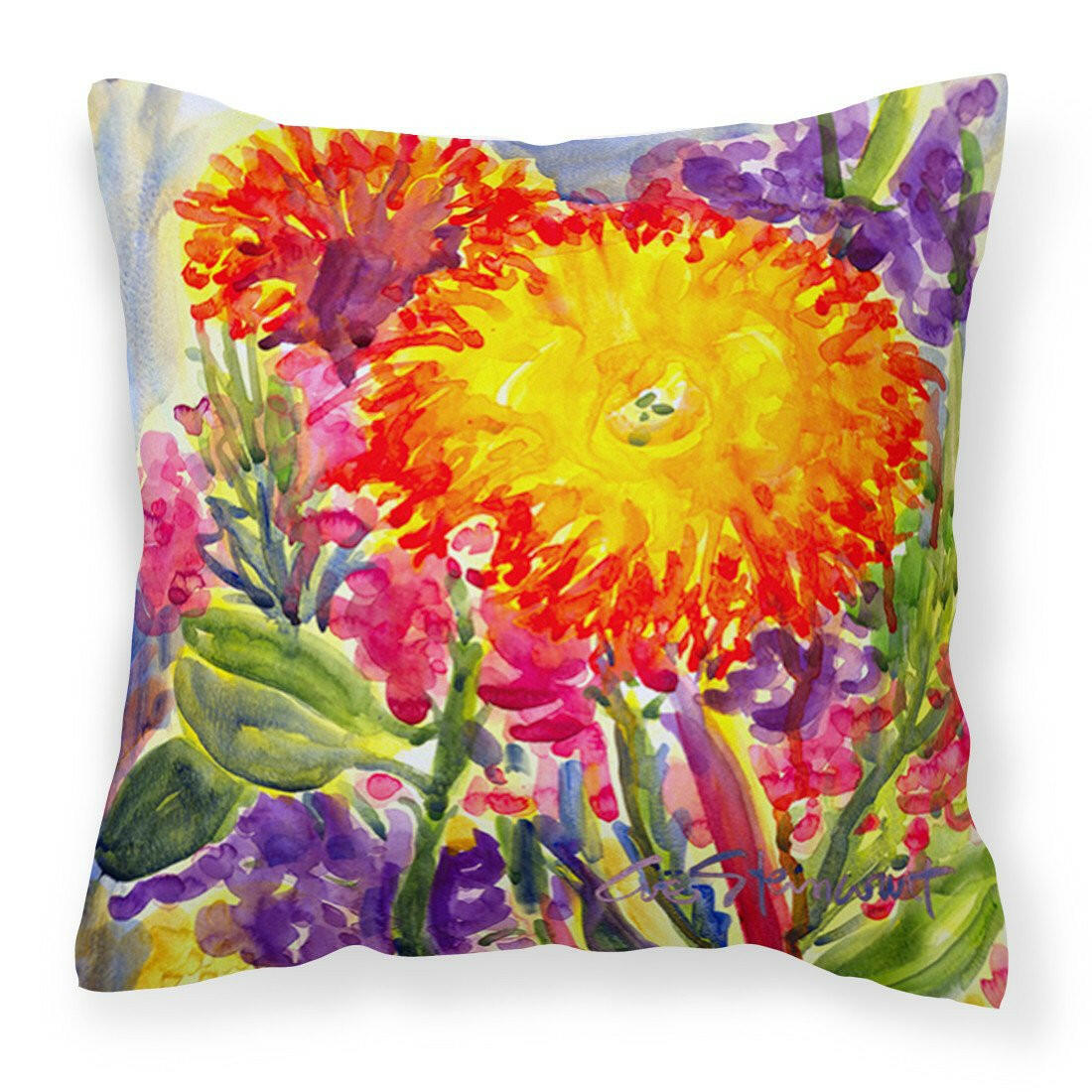 Flower - Aster   Canvas Fabric Decorative Pillow - the-store.com