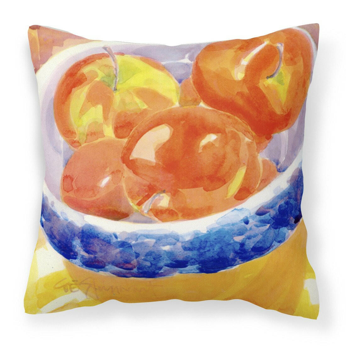 Bowl of Apples Decorative   Canvas Fabric Pillow - the-store.com