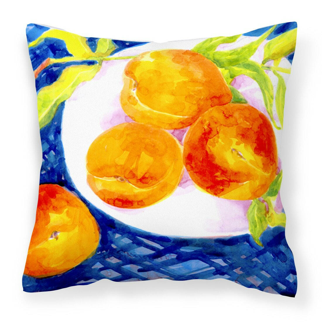 Bowl of Peaches Fabric Decorative Pillow 6110PW1414 - the-store.com
