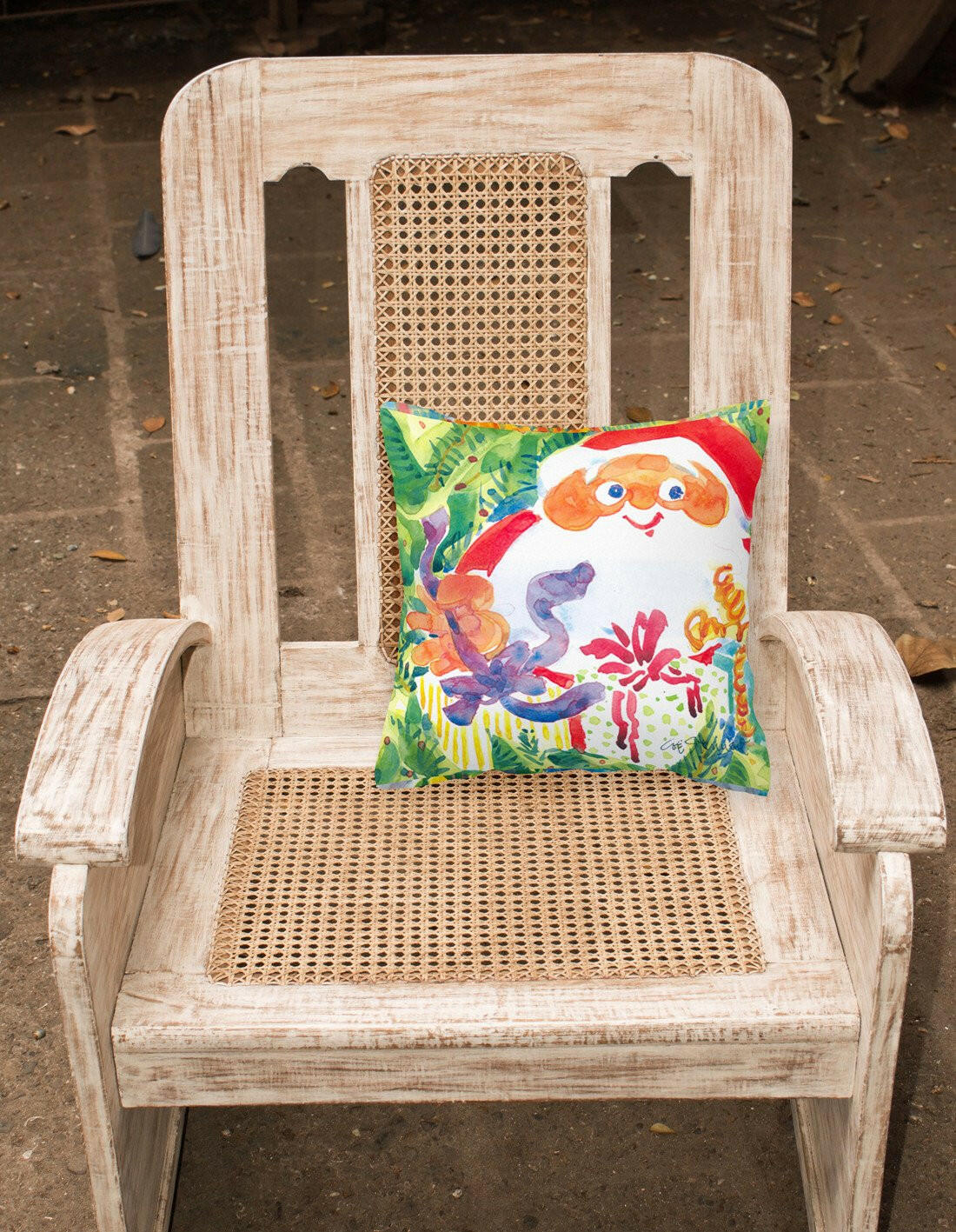 Santa Claus Christmas Surprise Fabric Decorative Pillow 6115PW1414 - the-store.com