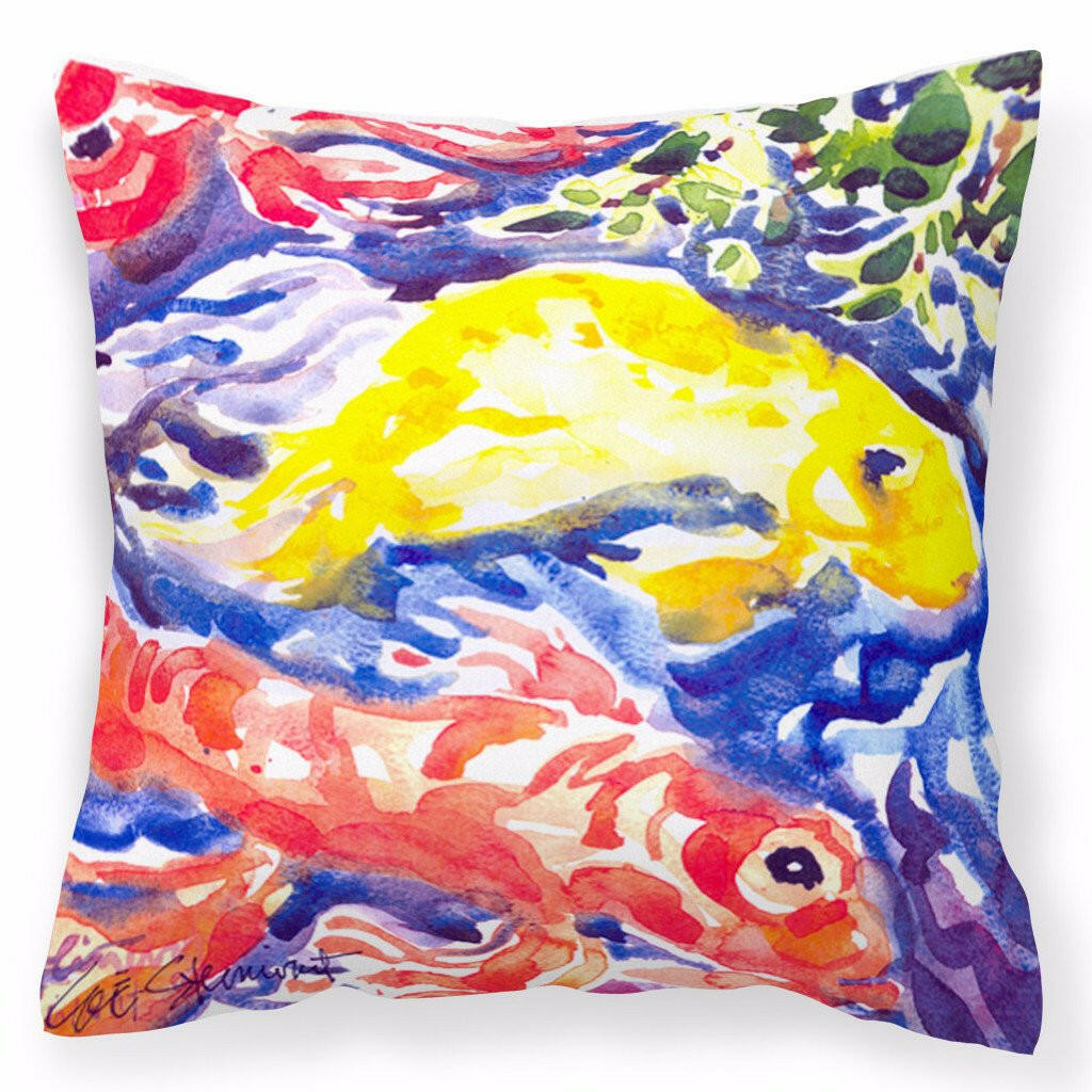 Fish - Koi in the pond Decorative   Canvas Fabric Pillow - the-store.com