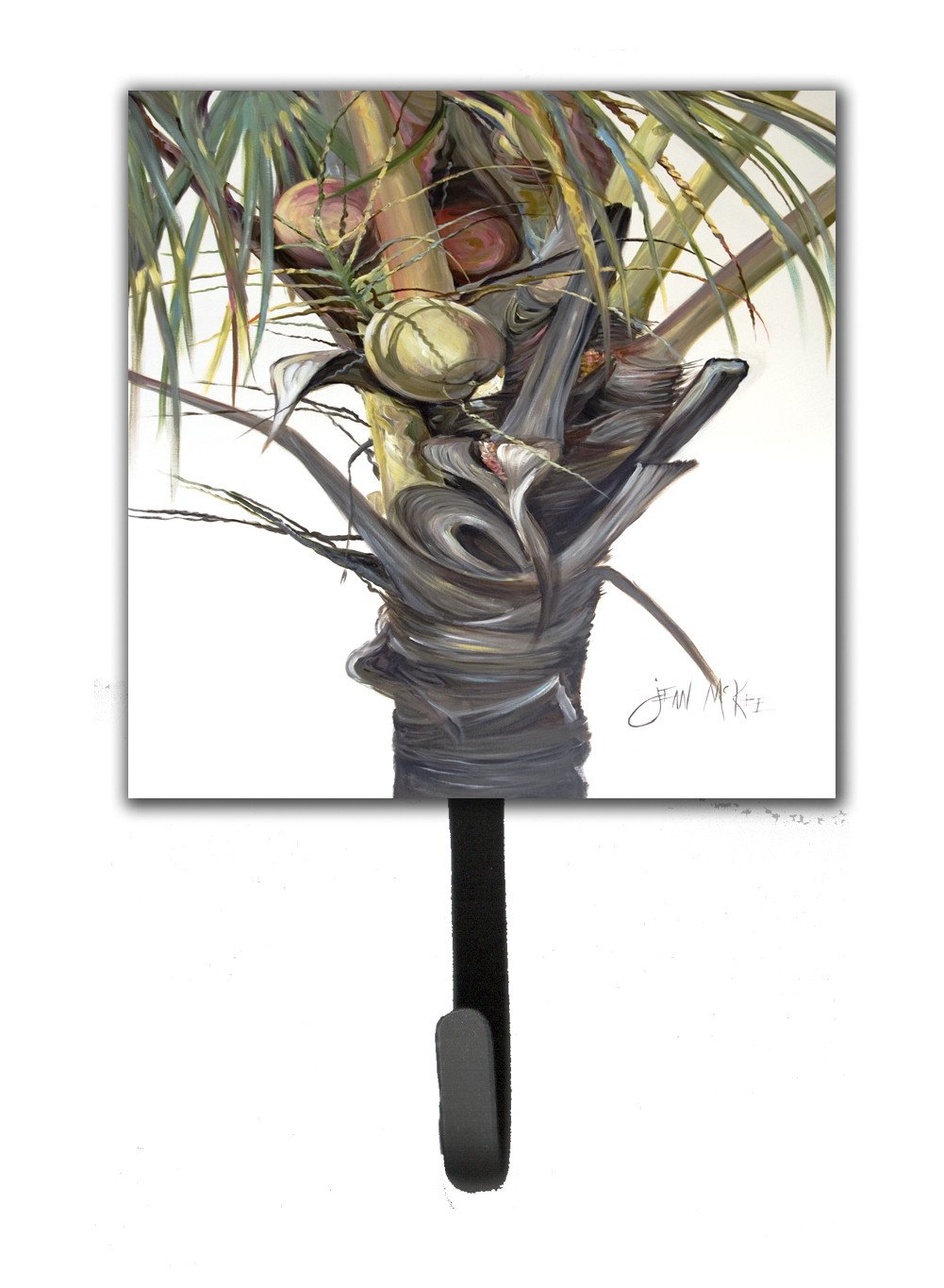 Coconut Tree Top Leash or Key Holder JMK1279SH4 by Caroline&#39;s Treasures