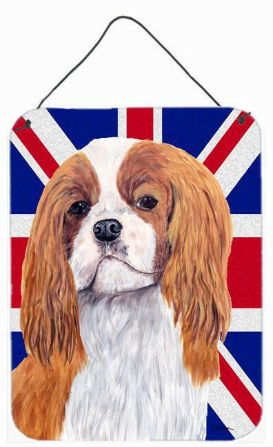 Cavalier Spaniel with English Union Jack British Flag Wall or Door Hanging Prints SC9851DS1216 by Caroline's Treasures