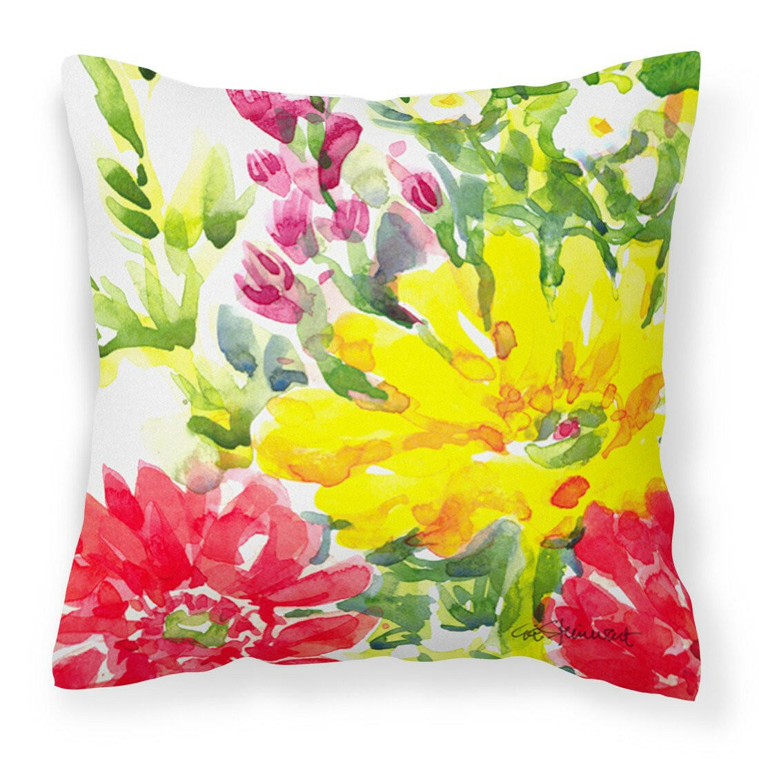 Flower Decorative   Canvas Fabric Pillow - the-store.com