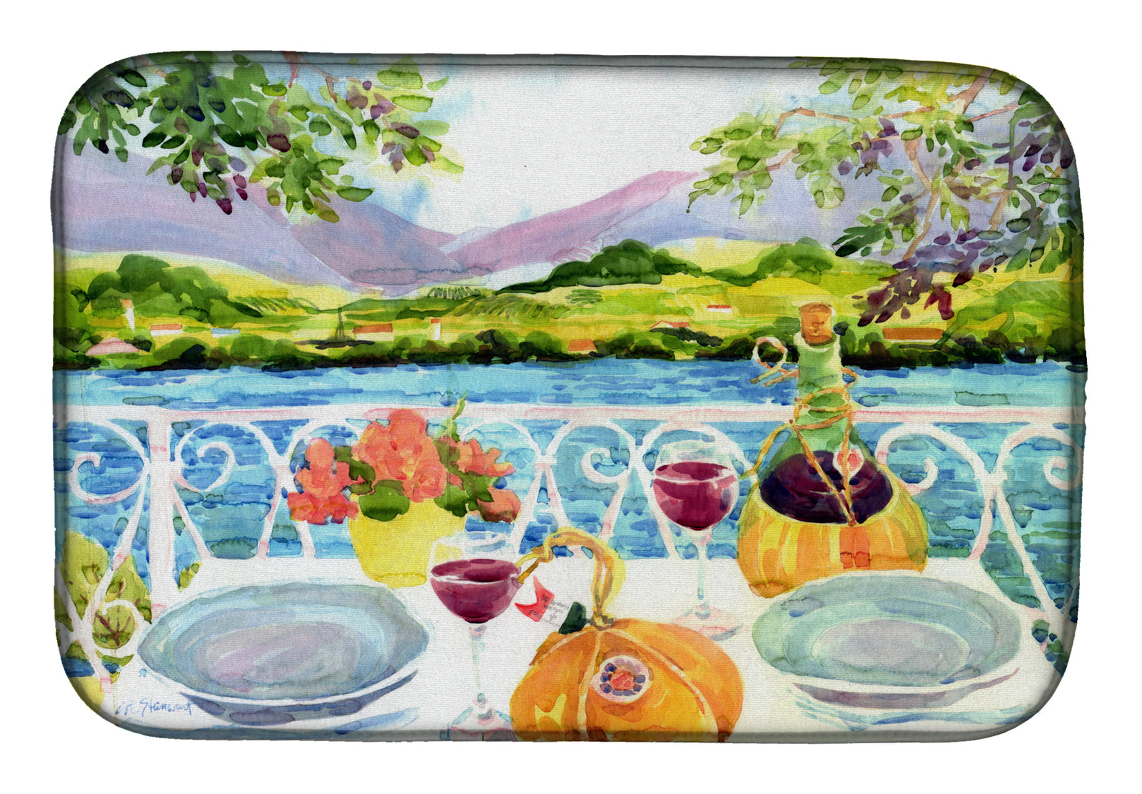 Afternoon of Grape Delights Wine Dish Drying Mat 6139DDM