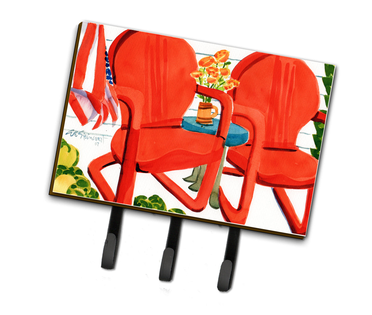 Red Chairs Patio View Leash or Key Holder 6140TH68
