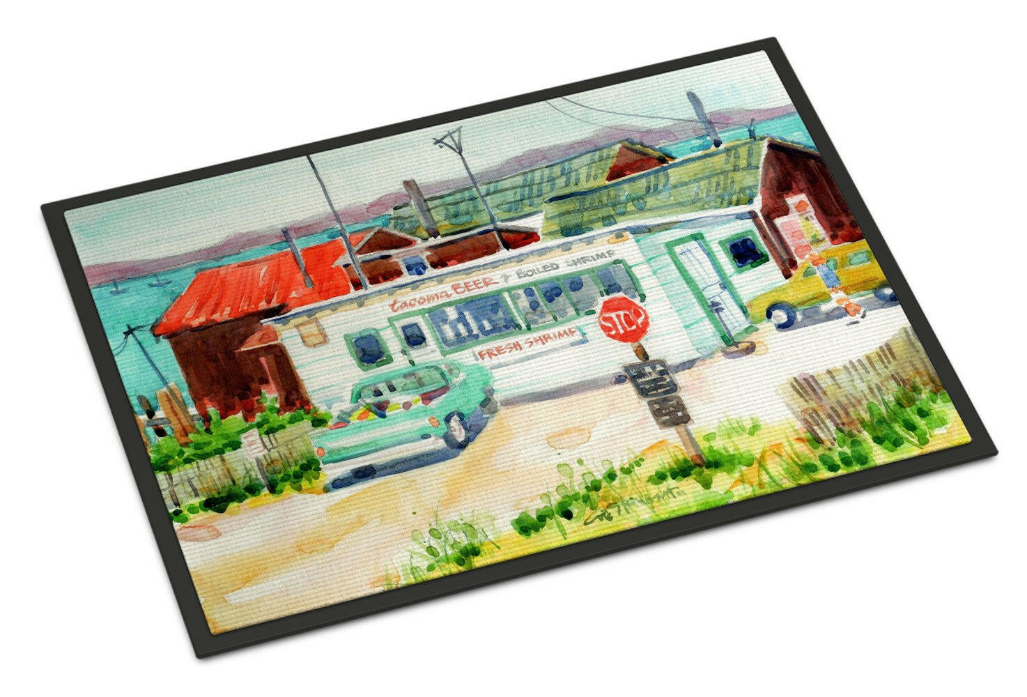 Tacoma Beer and Boiled Shrimp Market Indoor or Outdoor Mat 18x27 6141MAT - the-store.com