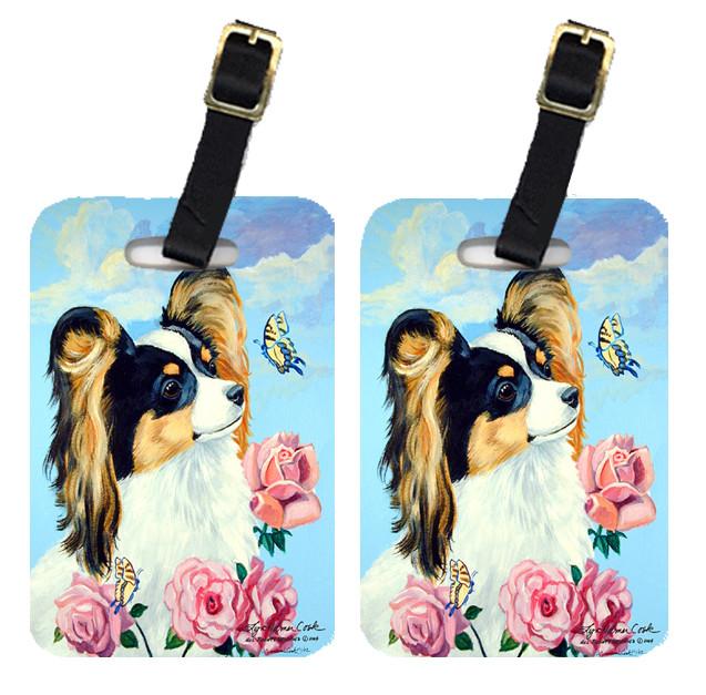 Pair of 2 Papillon Luggage Tags by Caroline&#39;s Treasures