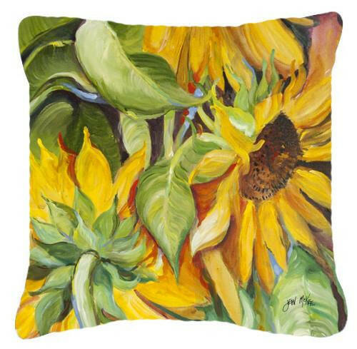 Sunflowers Canvas Fabric Decorative Pillow JMK1266PW1414 by Caroline&#39;s Treasures