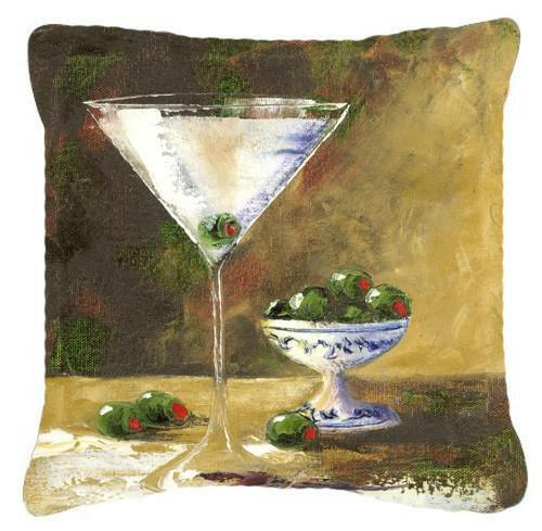 Olive Martini by Malenda Trick Canvas Decorative Pillow TMTR0033PW1414 by Caroline&#39;s Treasures