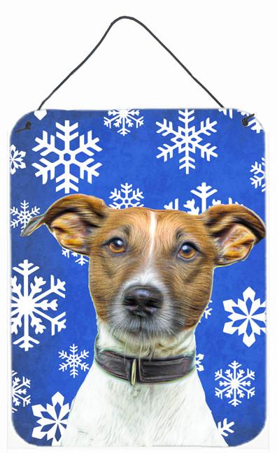Winter Snowflakes Holiday Jack Russell Terrier Wall or Door Hanging Prints KJ1176DS1216 by Caroline's Treasures