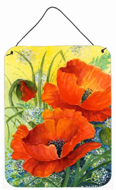 Poppies by Maureen Bonfield Wall or Door Hanging Prints BMBO0946DS1216 by Caroline's Treasures