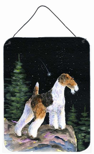 Starry Night Fox Terrier Aluminium Metal Wall or Door Hanging Prints by Caroline's Treasures