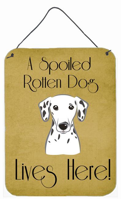 Dalmatian Spoiled Dog Lives Here Wall or Door Hanging Prints BB1458DS1216 by Caroline&#39;s Treasures