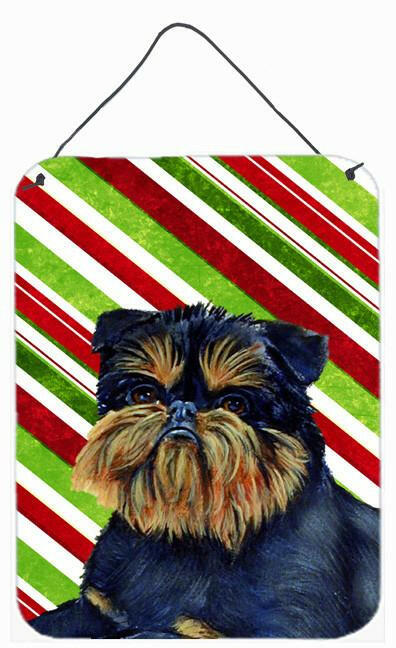 Brussels Griffon Candy Cane Holiday Christmas Wall or Door Hanging Prints by Caroline&#39;s Treasures