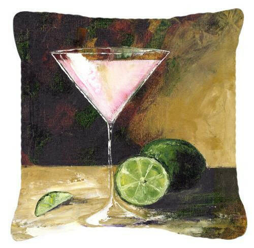 Lime Martini by Malenda Trick Canvas Decorative Pillow TMTR0034PW1414 by Caroline&#39;s Treasures