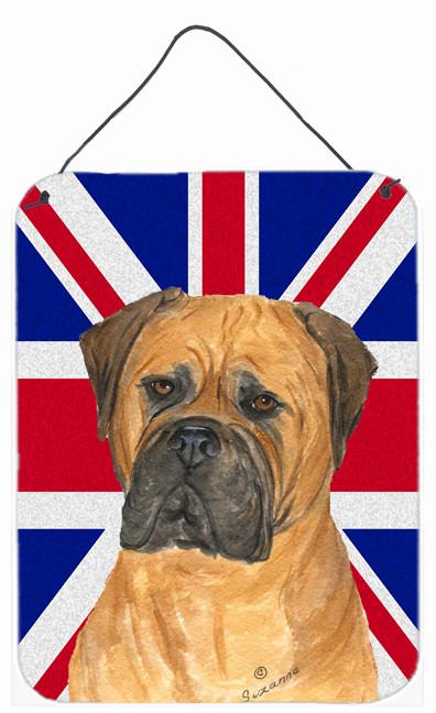 Bullmastiff with English Union Jack British Flag Wall or Door Hanging Prints SS4959DS1216 by Caroline's Treasures