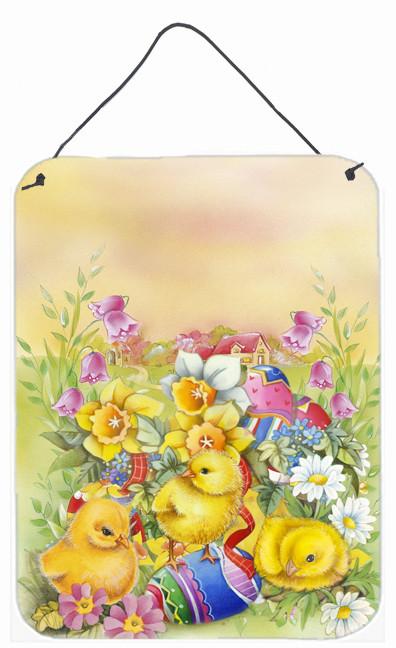 Easter Chicks and Eggs Wall or Door Hanging Prints APH5613DS1216 by Caroline's Treasures