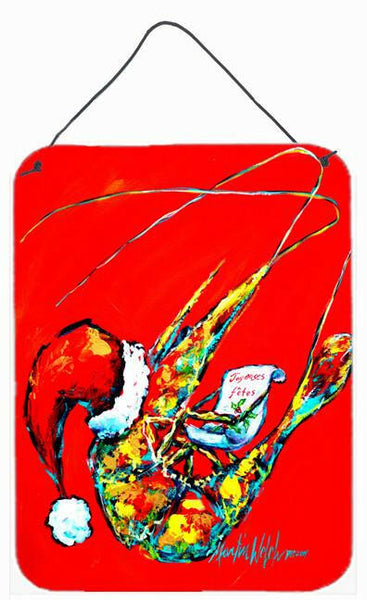 Happy Holidays Shrimp Wall or Door Hanging Prints MW1197DS1216 by Caroline's Treasures