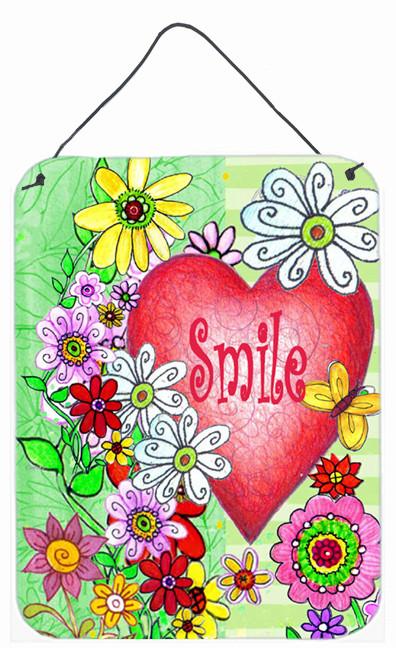 Smile Valentine's Day Wall or Door Hanging Prints PJC1041DS1216 by Caroline's Treasures