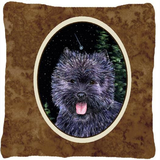Starry Night Cairn Terrier Decorative   Canvas Fabric Pillow by Caroline&#39;s Treasures