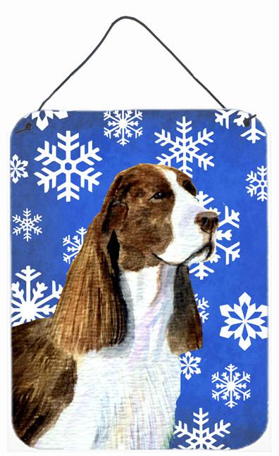 Springer Spaniel Winter Snowflakes Holiday Wall or Door Hanging Prints by Caroline&#39;s Treasures