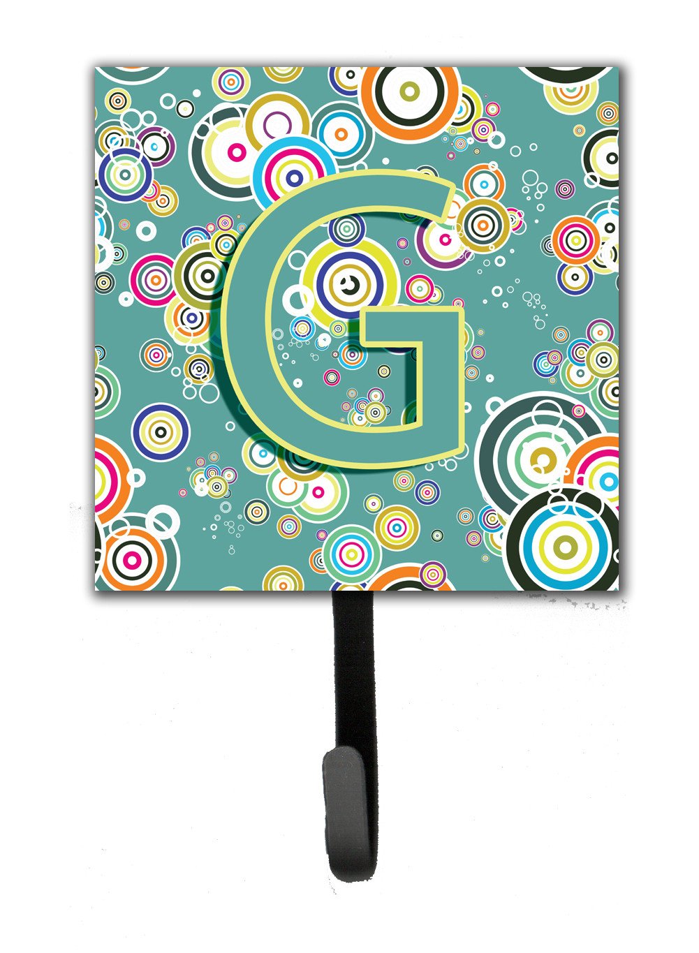 Letter G Circle Circle Teal Initial Alphabet Leash or Key Holder CJ2015-GSH4 by Caroline&#39;s Treasures