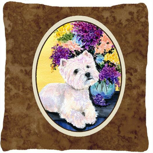 Westie Decorative   Canvas Fabric Pillow by Caroline's Treasures
