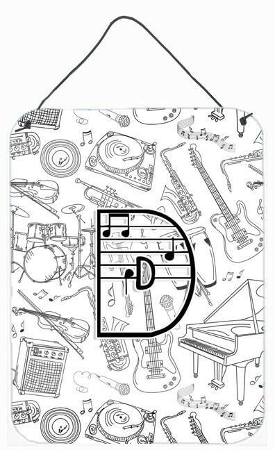 Caroline's Treasures Letter D Musical Note Letters Wall or Door Hanging Prints CJ2007-DDS1216