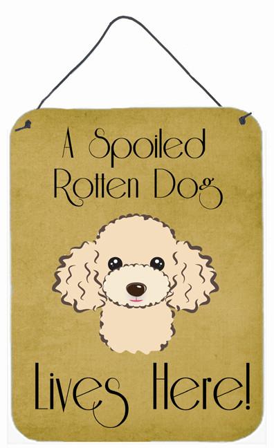 Buff Poodle Spoiled Dog Lives Here Wall or Door Hanging Prints BB1506DS1216 by Caroline's Treasures